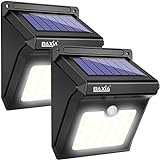BAXiA Foco Solar, Luces Solares LED Exterior con Sensor de Movimiento, Lámpara Solar Exteriors Impermeable Solares de Pared de Seguridad para...